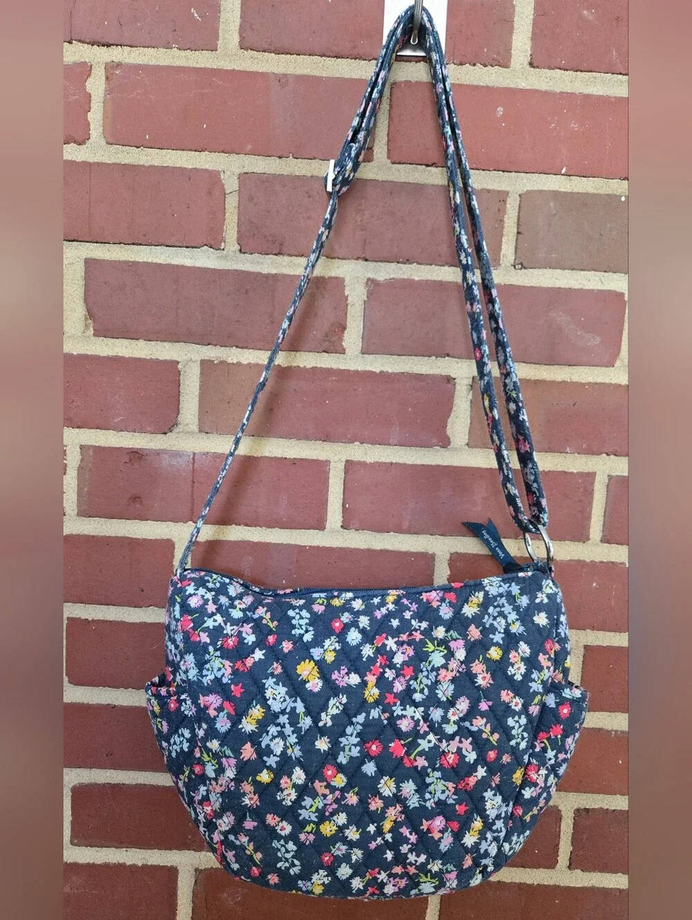 Vera Bradley Scattered Wildflowers Retired Floral Quilted Crossbody Bag Cotton
